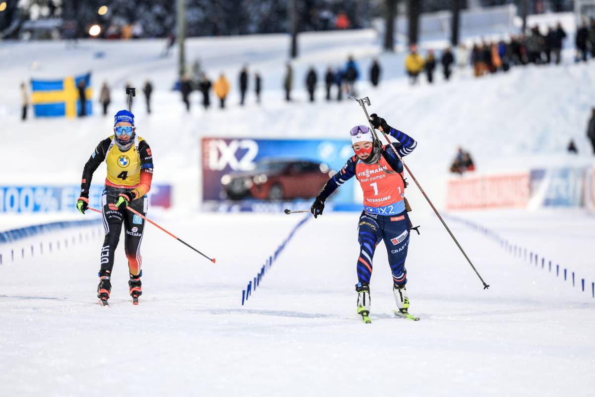 Jeanmonnot Sprints to Oestersund Pursuit Win