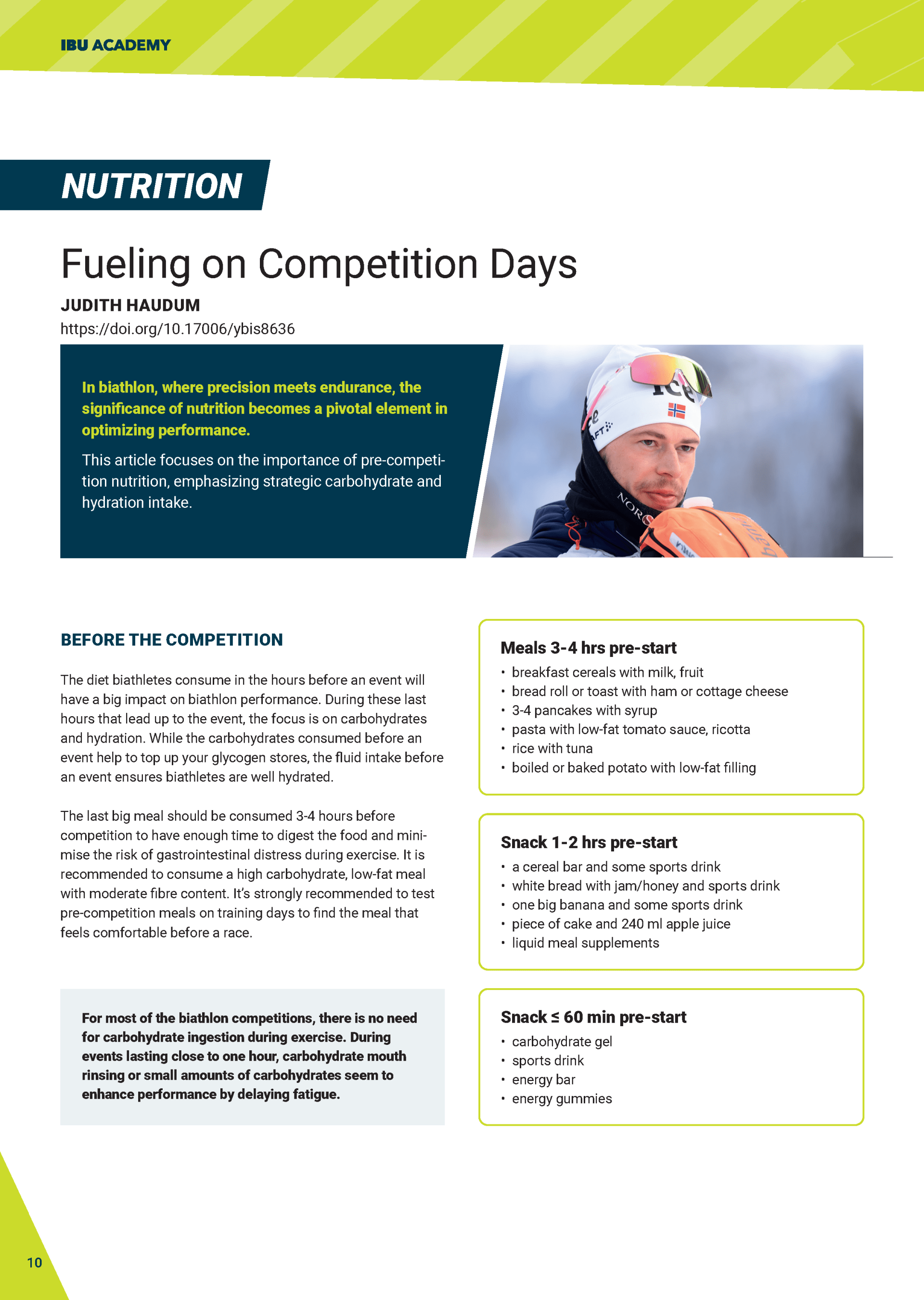 Fueling on Competition Days