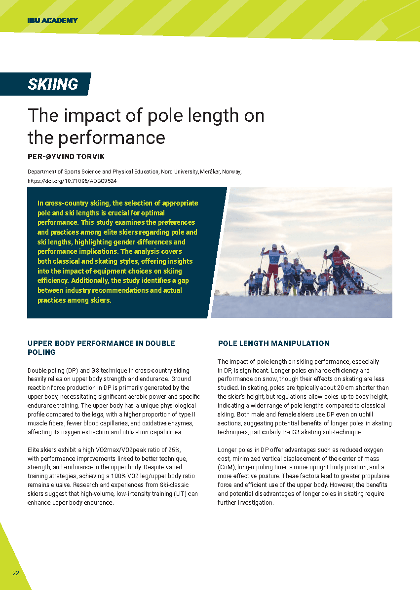 The impact of pole length on performance