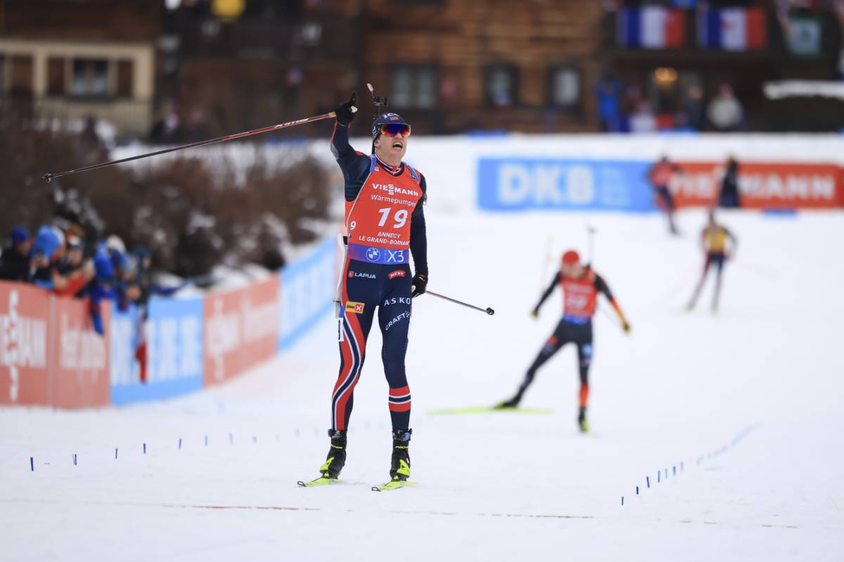 Tarjei Boe Returns, Wins Annecy Le Grand Bornand Mass Start